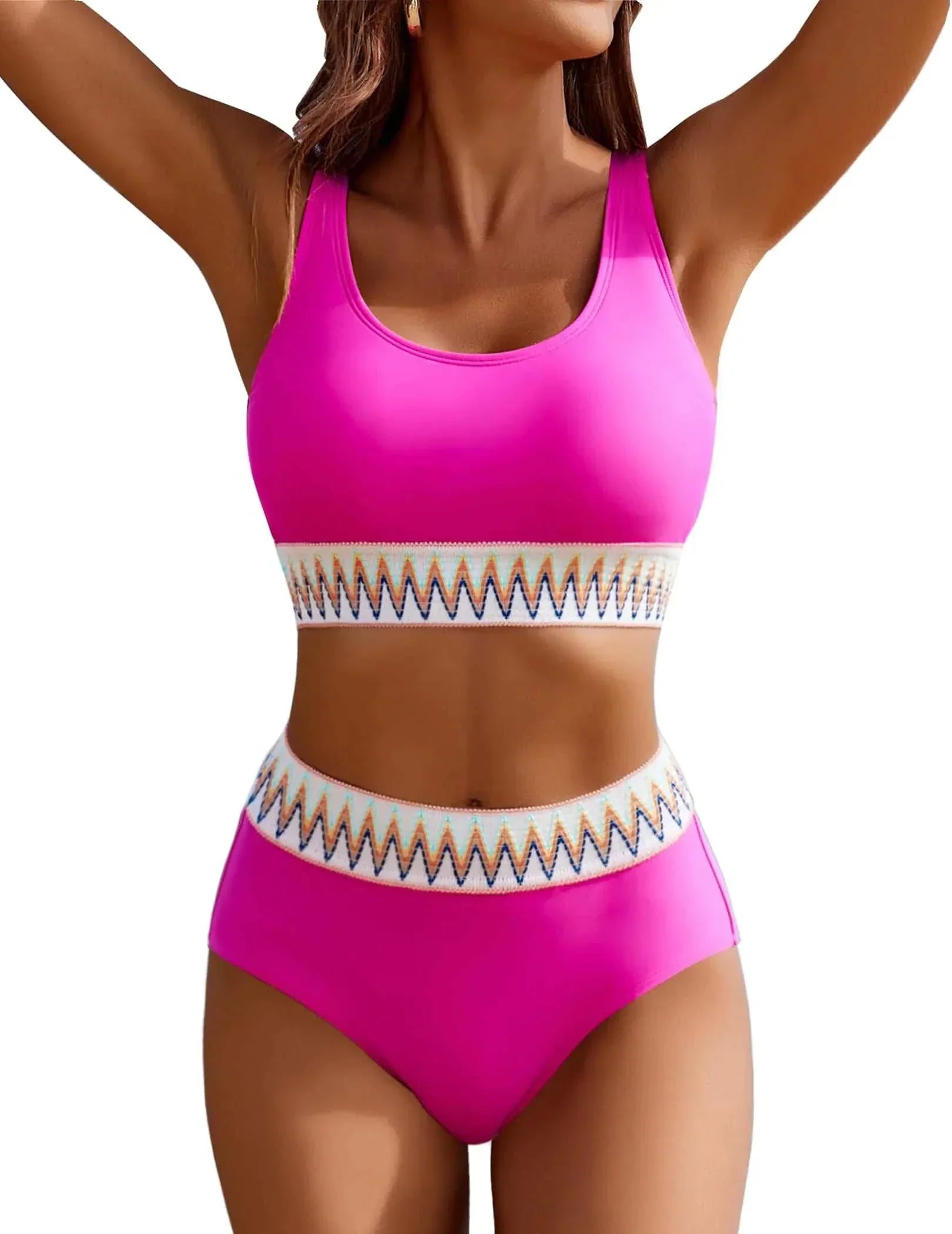 high waisted bikini set