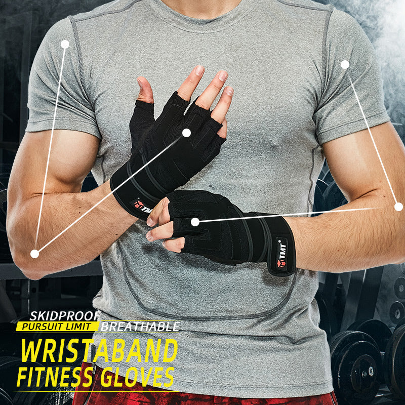 Gloves With Wrist Wrap Fitness Fitness Workout Wrist Wrap Men