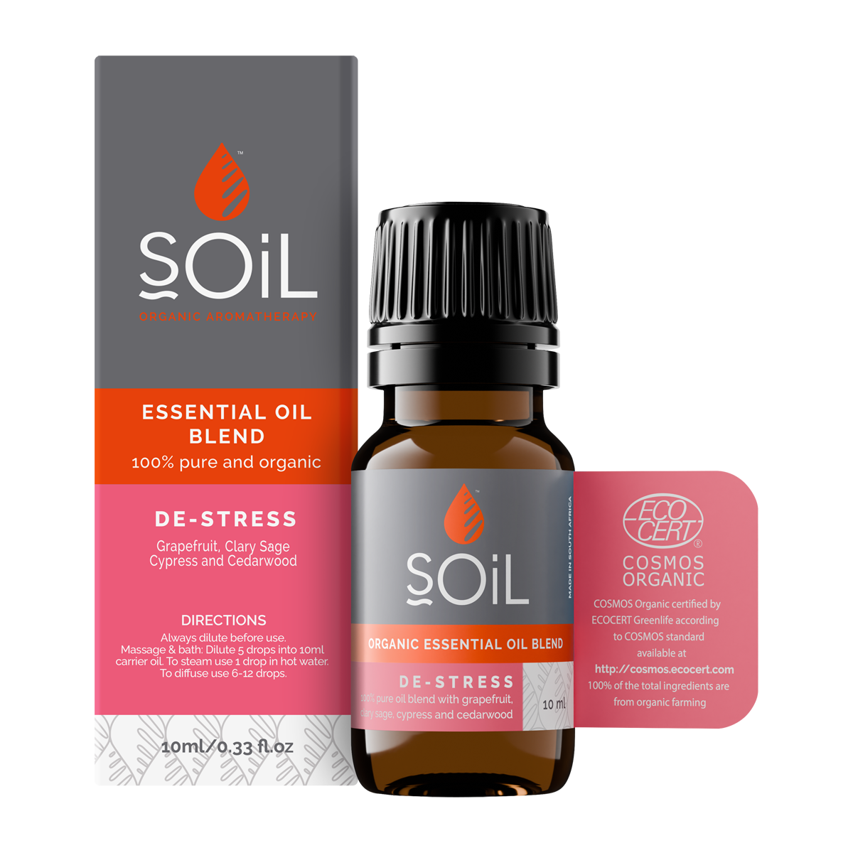 De-Stress - Organic essential oil blends 10ml
