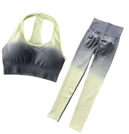 Seamless Yoga Bodysuit – 2-Piece Women's Gym Set in Polyester Fit