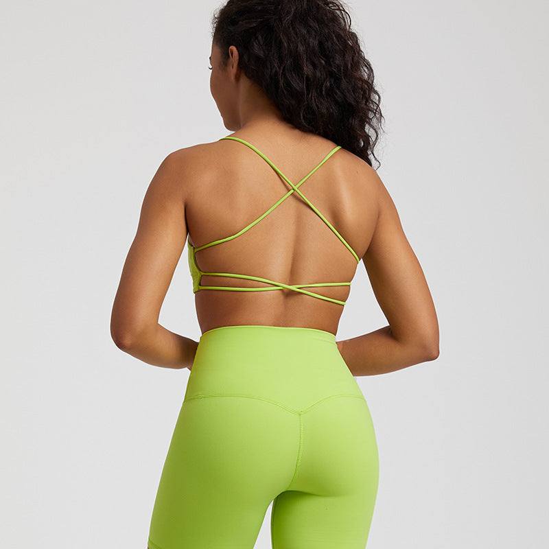 Nude Feel Workout Bra – Seamless Candy Color Bra for Gym & Yoga