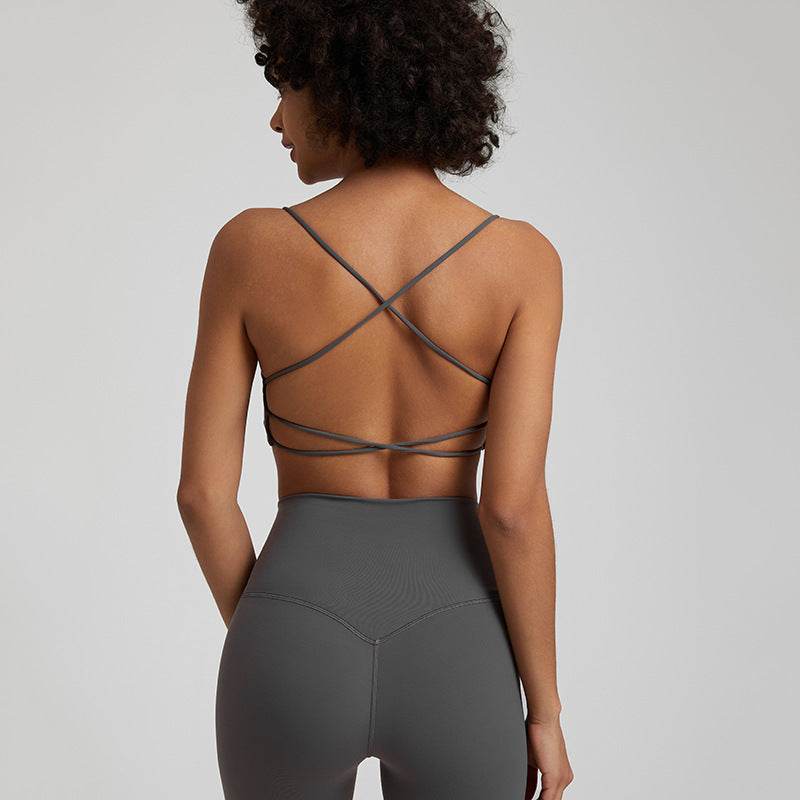 Nude Feel Workout Bra – Seamless Candy Color Bra for Gym & Yoga