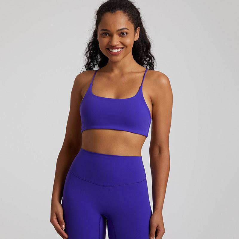 Nude Feel Workout Bra – Seamless Candy Color Bra for Gym & Yoga