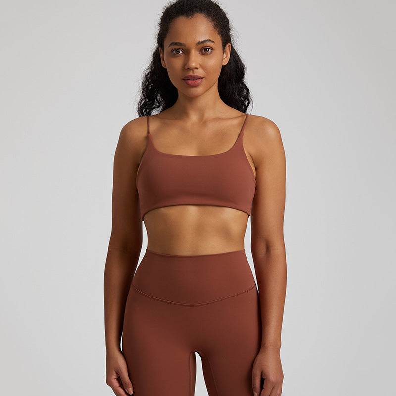 Nude Feel Workout Bra – Seamless Candy Color Bra for Gym & Yoga