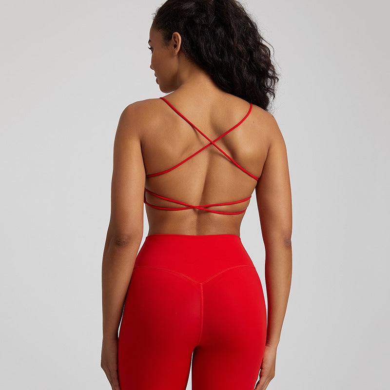 Nude Feel Workout Bra – Seamless Candy Color Bra for Gym & Yoga