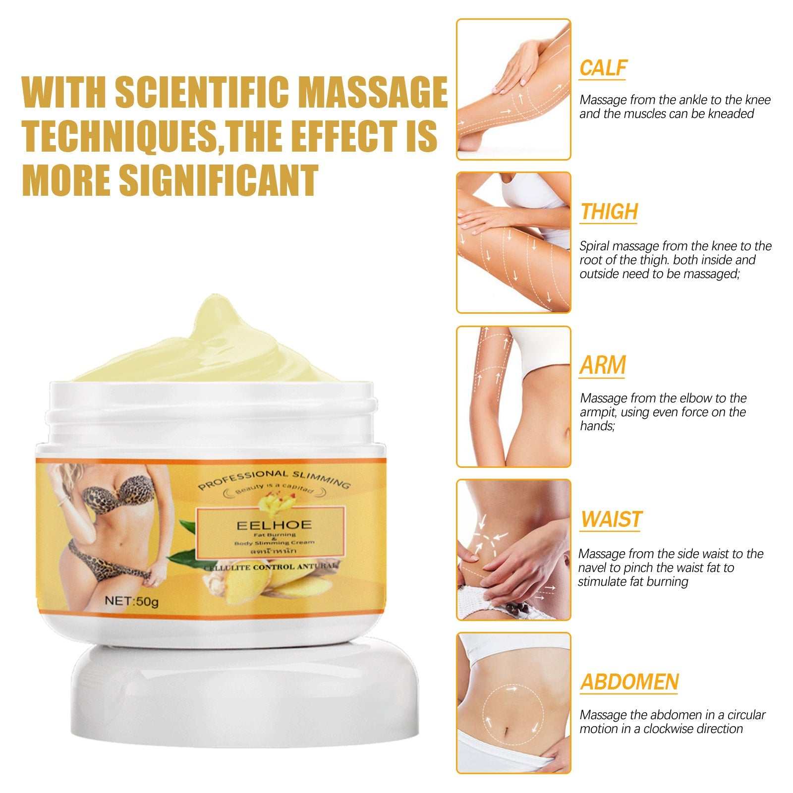 Ginger Cream Cellulite Reduction – EELHOE Herbal Slimming Cream