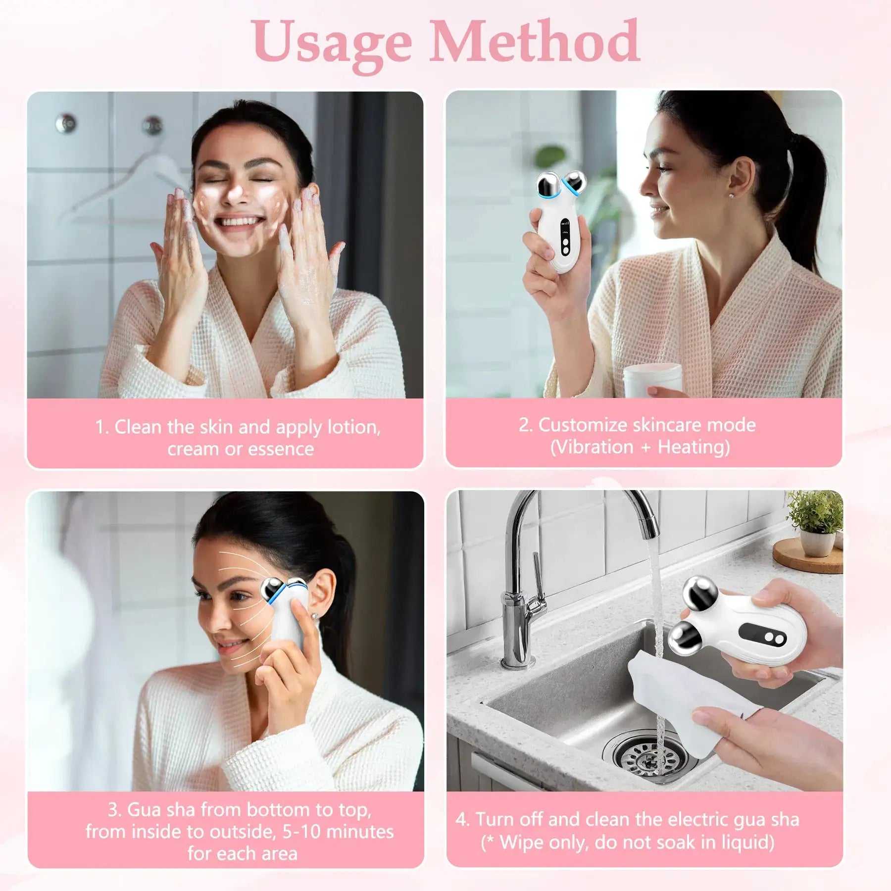 Anti Aging And Anti-Wrinkles Microcurrent Facial Device.  Boost Skin Absorption