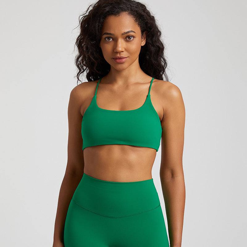 Nude Feel Workout Bra – Seamless Candy Color Bra for Gym & Yoga