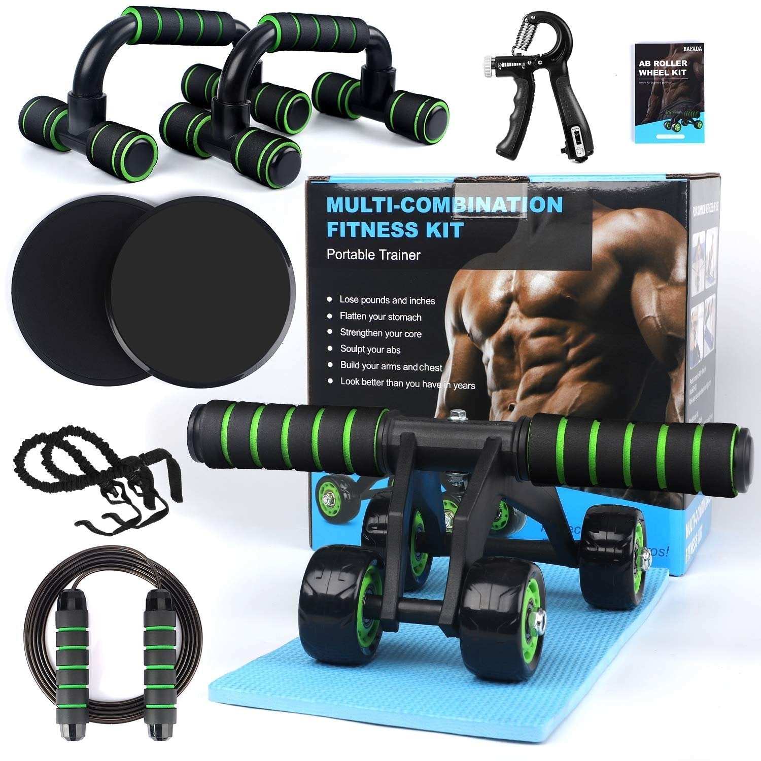 Elite Mens Fitness Kit – 10-in-1 Home Workout Equipment Set