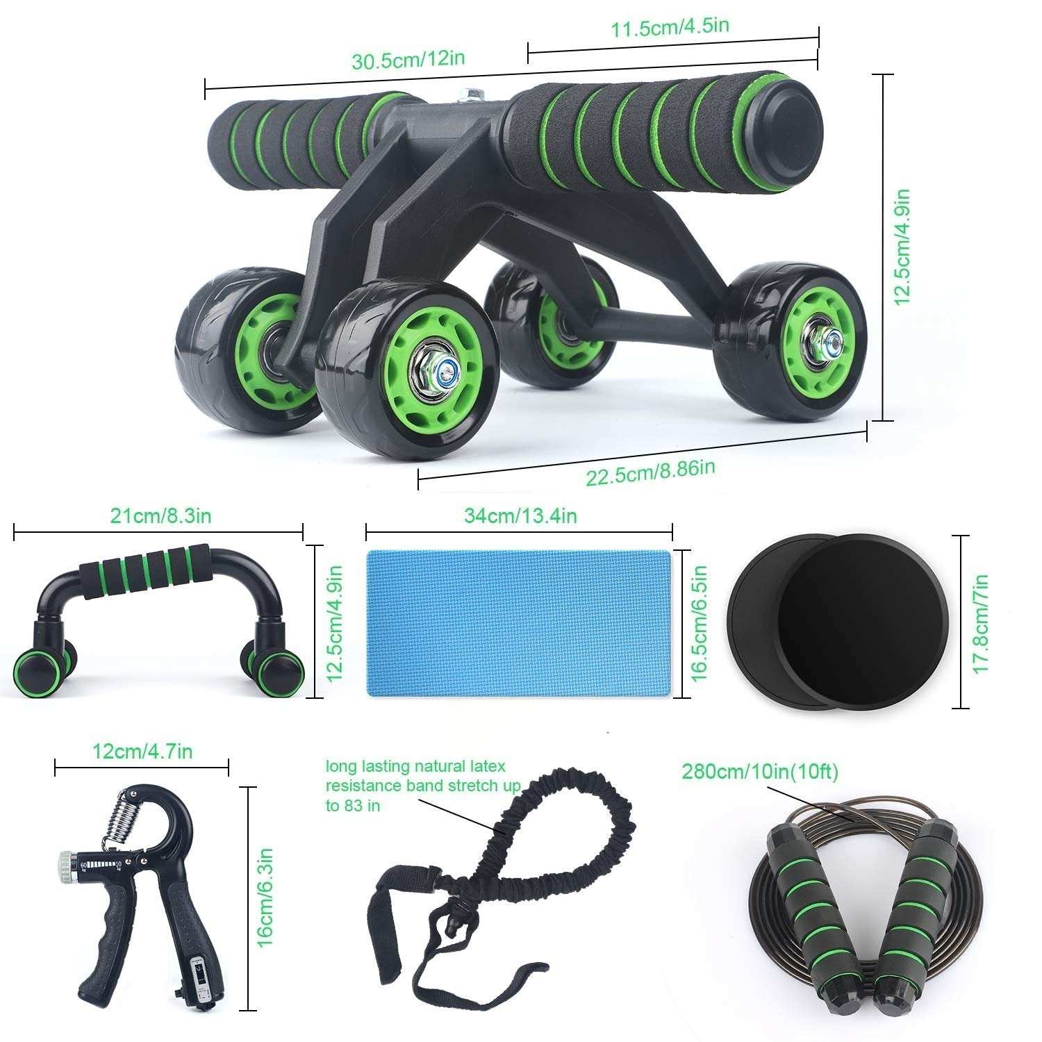 Elite Mens Fitness Kit – 10-in-1 Home Workout Equipment Set