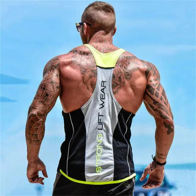 v-taper workout Dr Troy’s  ultimate workout tank top.