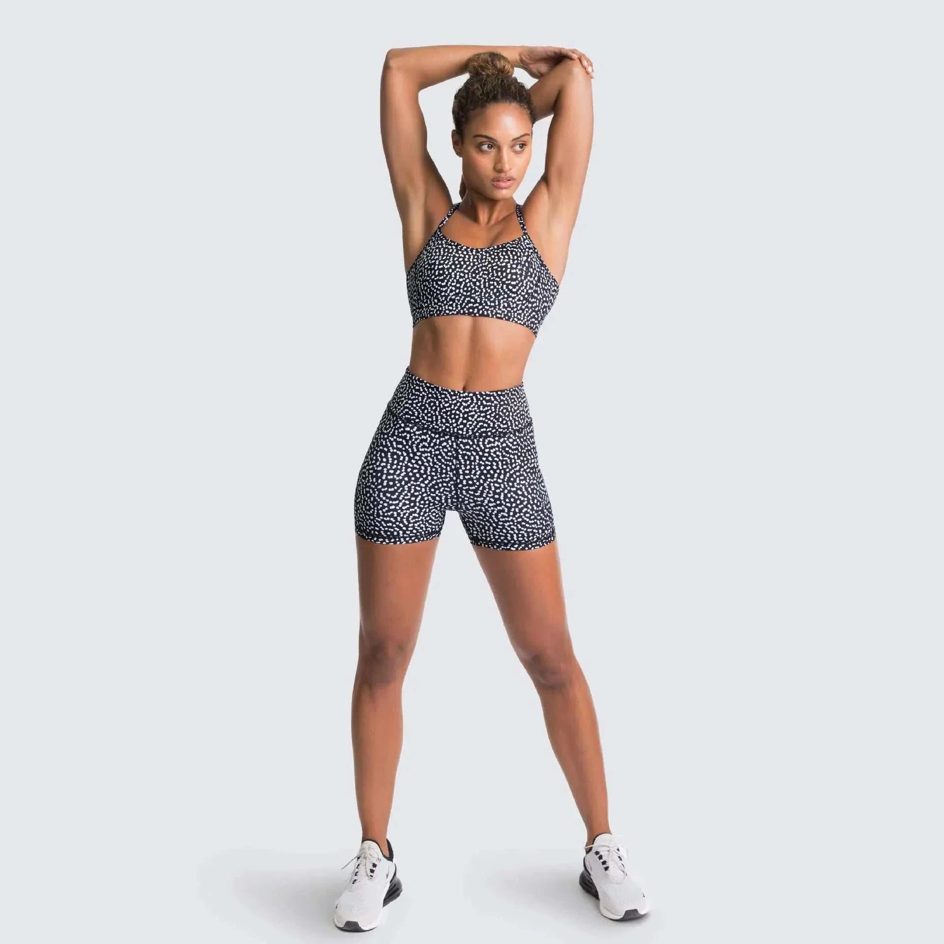 Women's Short Set  Solid Color Fitness